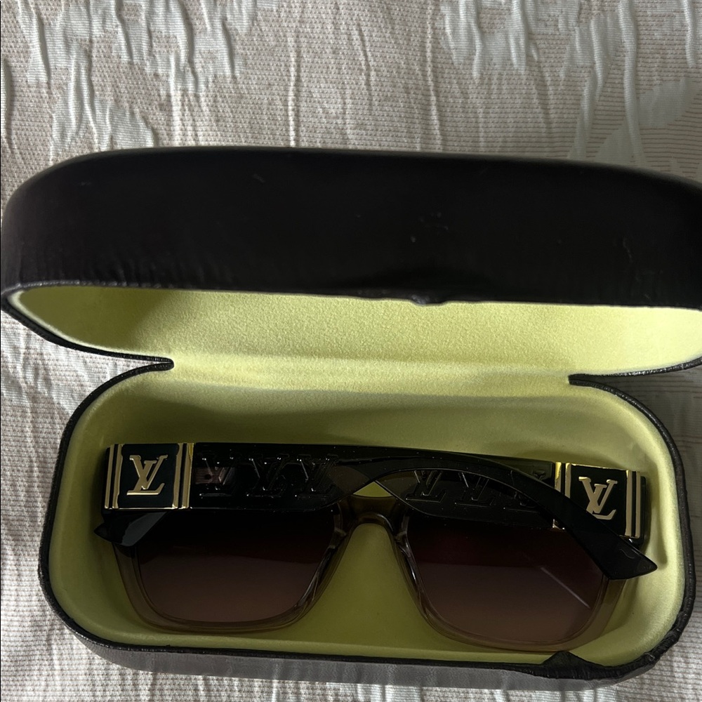 Louis Vuitton Dark Brown Leather Sunglasses - Picture 2 of 15